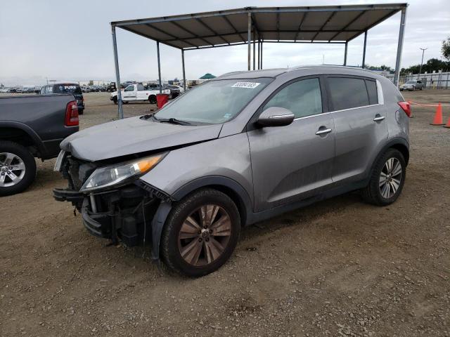 KNDPC3AC0F7766309 - 2015 KIA SPORTAGE EX GRAY photo 1