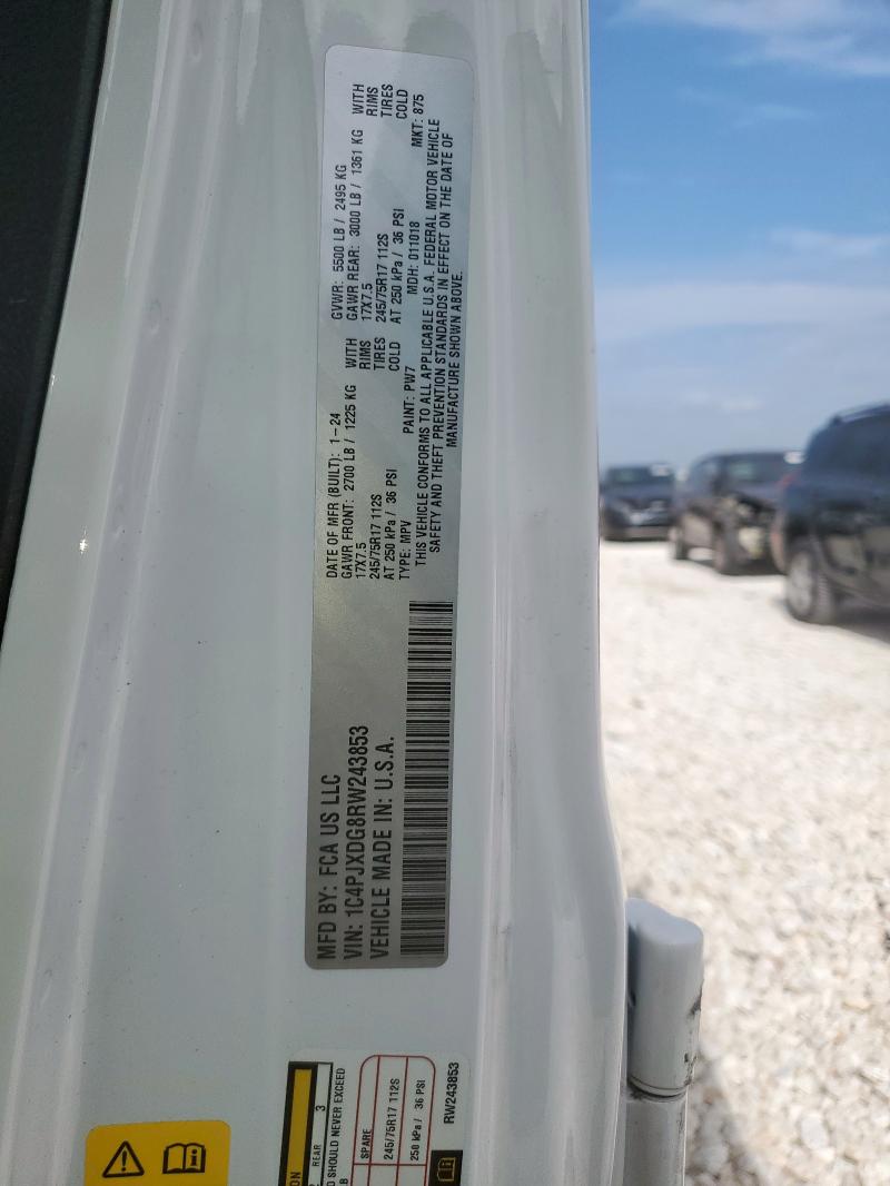 1C4PJXDG8RW243853 - 2024 JEEP WRANGLER SPORT თეთრი ფოტო 13