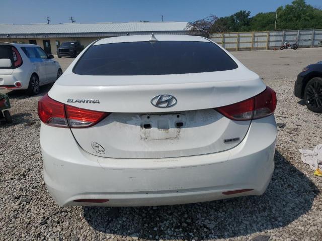 5NPDH4AEXDH425360 - 2013 HYUNDAI ELANTRA GLS WHITE photo 6