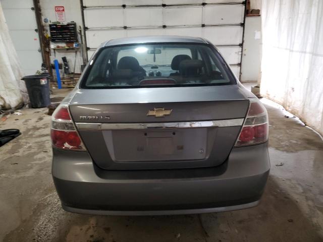 KL1TD56697B166355 - 2007 CHEVROLET AVEO BASE GRAY photo 6