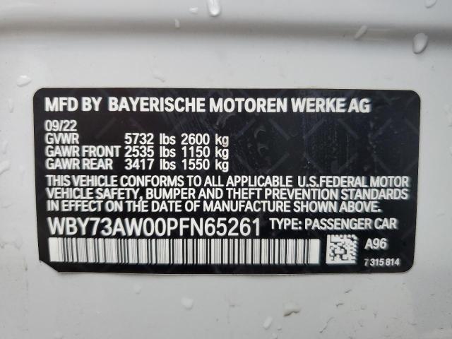 WBY73AW00PFN65261 - 2023 BMW I4 EDRIVE 40 WHITE photo 12