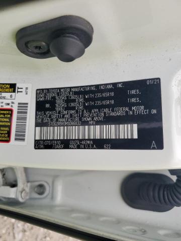 5TDGZRBH3MS086032 - 2021 TOYOTA HIGHLANDER XLE WHITE photo 14