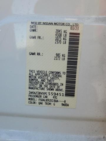 1N4AZ1BVXPC559451 - 2023 NISSAN LEAF S WHITE photo 13