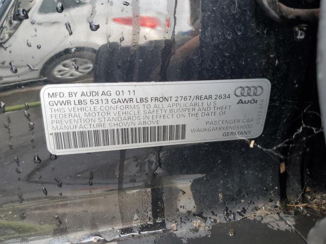 WAUKGAFBXBN059000 - 2011 AUDI A6 PRESTIGE შავი ფოტო 13