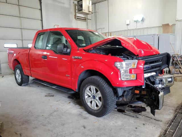 1FTEX1EP3HKD41552 - 2017 FORD F150 SUPER CAB RED photo 4