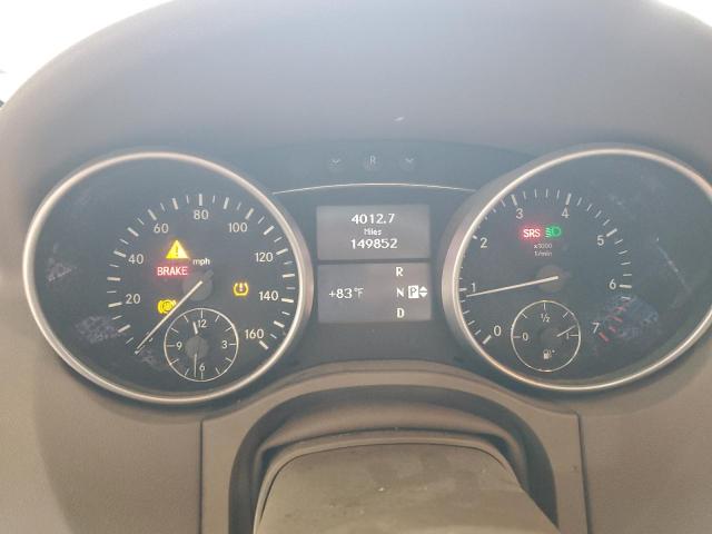 4JGBB8GB6BA696719 - 2011 MERCEDES-BENZ ML 350 4MATIC WHITE photo 9