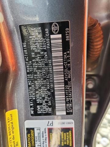 4T1BF1FKXFU883446 - 2015 TOYOTA CAMRY LE GRAY photo 12