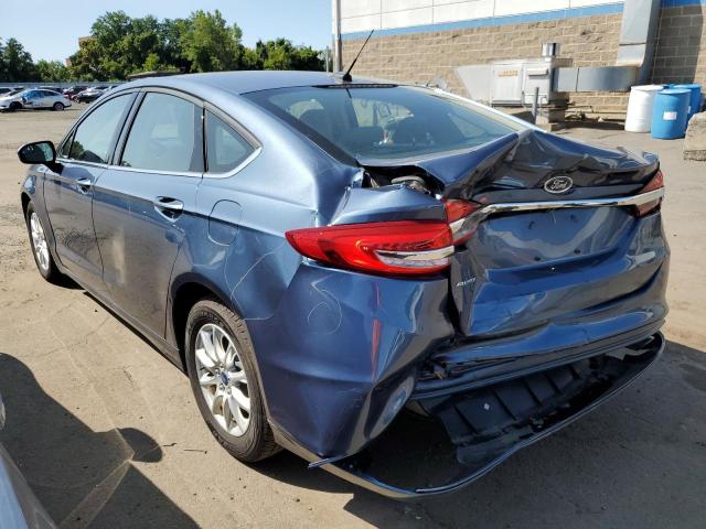 3FA6P0G78JR170784 - 2018 FORD FUSION S BLUE photo 2