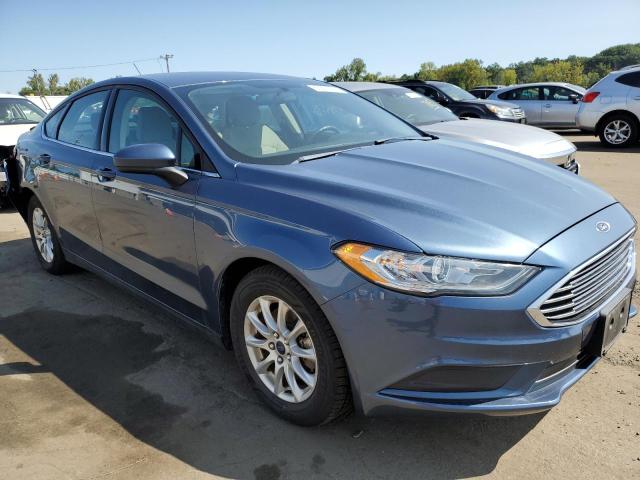 3FA6P0G78JR170784 - 2018 FORD FUSION S BLUE photo 4