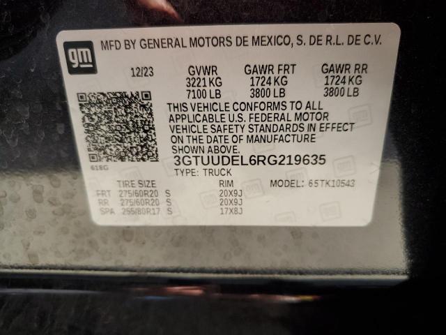 3GTUUDEL6RG219635 - 2024 GMC SIERRA K1500 SLT CHARCOAL photo 12