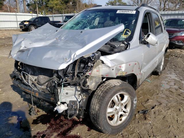 KNDJF723777418835 - 2007 KIA SPORTAGE EX SILVER photo 2