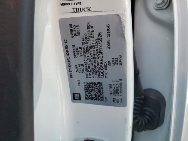 1GCGSBEC3R1275926 - 2024 CHEVROLET COLORADO WHITE photo 12