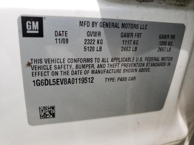 1G6DL5EV8A0119512 - 2010 CADILLAC CTS PERFORMANCE COLLECTION Кремовый фото 12