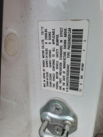 JH4CU2F67DC003442 - 2013 ACURA TSX TECH WHITE photo 12