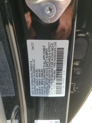 1HGCV2F39MA018865 - 2021 HONDA ACCORD SPORT 黑色 照片 13