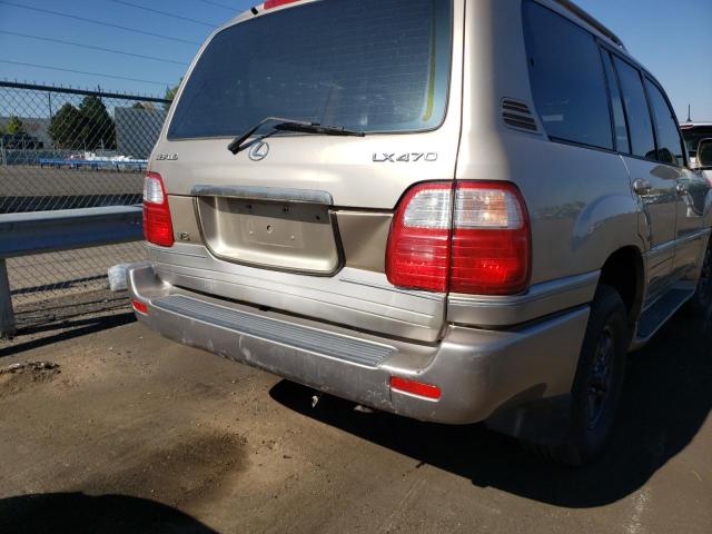 JT6HT00W5X0048531 - 1999 LEXUS LX 470 GOLD photo 9