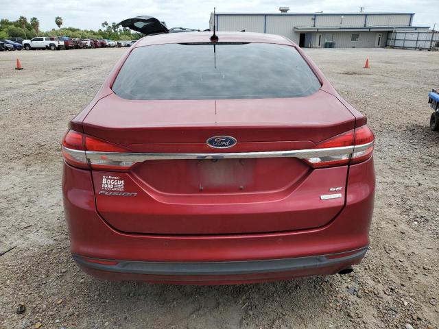 3FA6P0HD1HR311998 - 2017 FORD FUSION SE RED photo 6