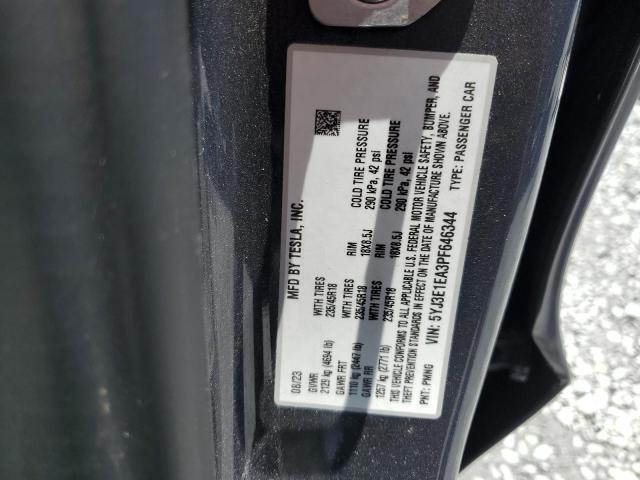 5YJ3E1EA3PF646344 - 2023 TESLA MODEL 3 GRAY photo 13