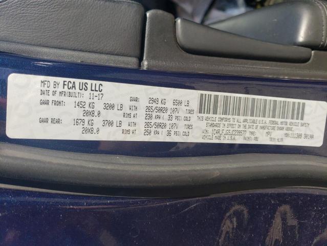 1C4RJFJG5JC239577 - 2018 JEEP GRAND CHER SUMMIT ლურჯი ფოტო 12