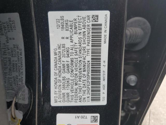 2HGFE2F55PH509924 - 2023 HONDA CIVIC SPORT 黑色 照片 13