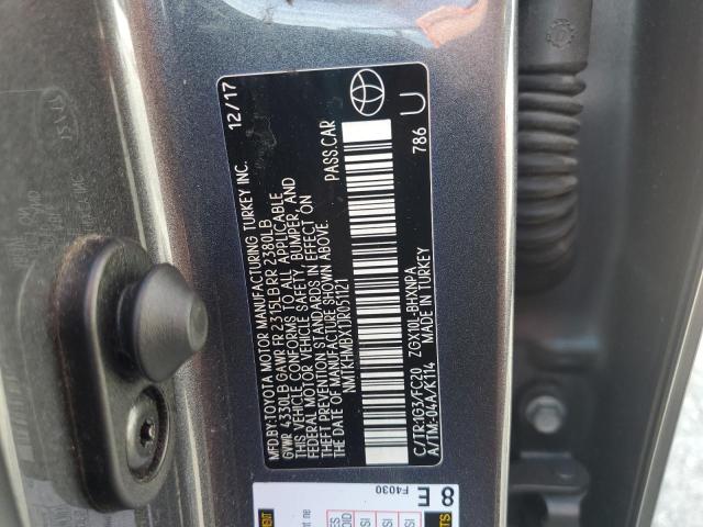 NMTKHMBX1JR051121 - 2018 TOYOTA C-HR XLE Gris foto 13