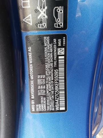 WBA4Z7C58KEF55095 - 2019 BMW 440XI BLUE photo 12