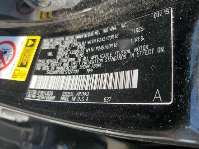 5TDJKRFH6FS127700 - 2015 TOYOTA HIGHLANDER XLE Սև լուսանկար 13