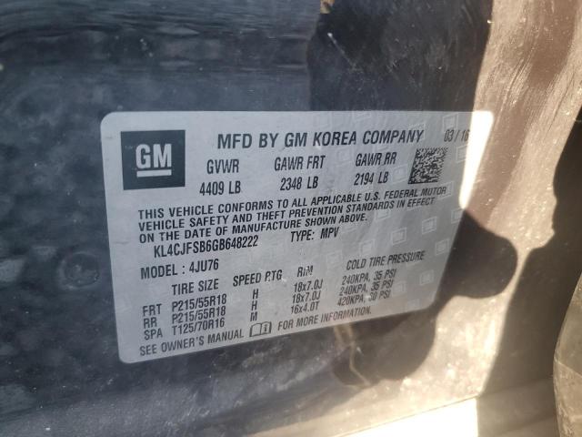 KL4CJFSB6GB648222 - 2016 BUICK ENCORE CONVENIENCE 黑色 照片 13