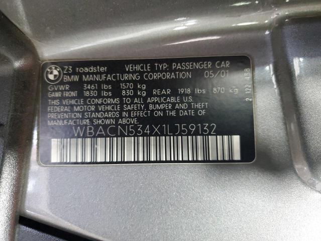 WBACN534X1LJ59132 - 2001 BMW Z3 3.0 GRAY photo 13