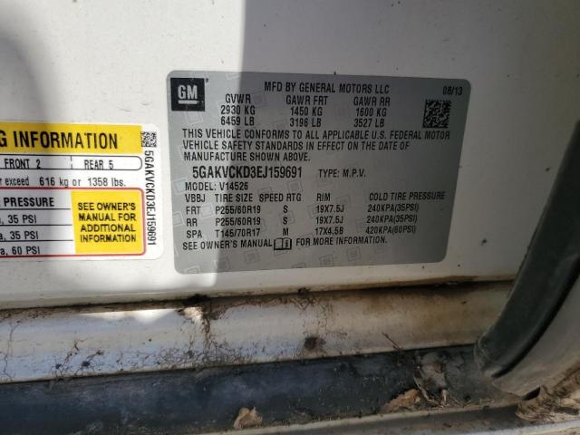 5GAKVCKD3EJ159691 - 2014 BUICK ENCLAVE Beżowy zdjęcie 12