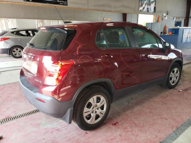 3GNCJKSB9GL175324 - 2016 CHEVROLET TRAX LS BURGUNDY photo 3