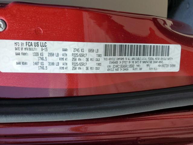 2C4RC1BG0GR118502 - 2016 CHRYSLER TOWN & COU TOURING 勃艮第红 照片 13