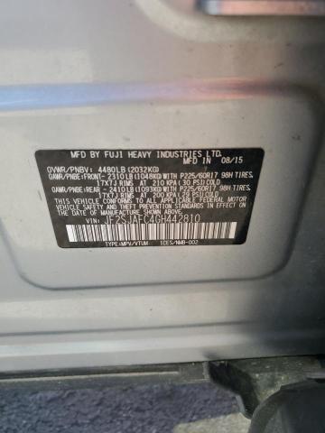 JF2SJAFC4GH442810 - 2016 SUBARU FORESTER 2.5I PREMIUM ვერცხლისფერი ფოტო 13