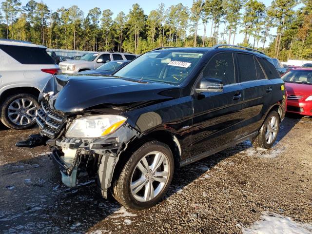 4JGDA5HBXCA009123 - 2012 MERCEDES-BENZ ML 350 4MATIC BLACK photo 2