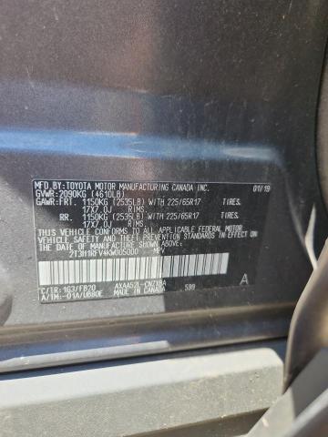 2T3H1RFV4KW005000 - 2019 TOYOTA RAV4 LE Gris foto 12