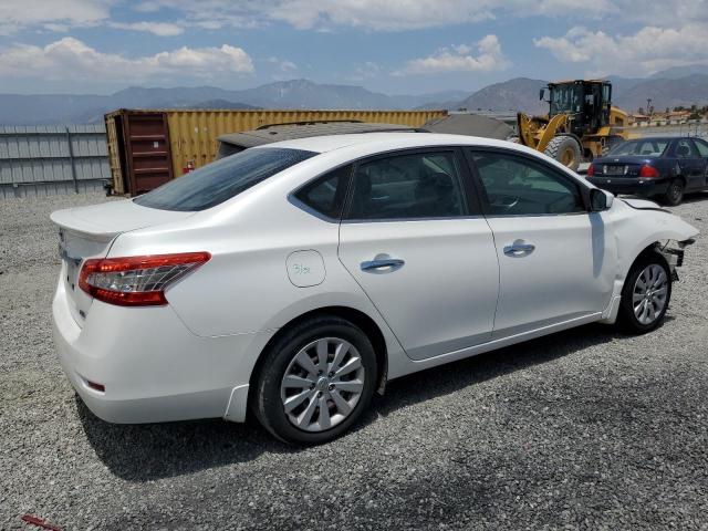 3N1AB7APXDL795332 - 2013 NISSAN SENTRA S WHITE photo 3