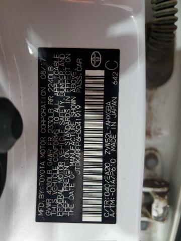 JTDKARFP6H3041919 - 2017 TOYOTA PRIUS PRIM 白色 照片 12