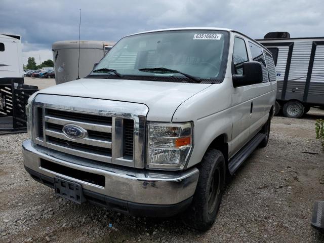 1FBNE31L39DA71365 - 2009 FORD F350 E350 SUPER DUTY WAGON WHITE photo 1