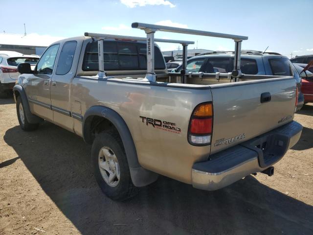 5TBBT441X2S330215 - 2002 TOYOTA TUNDRA ACCESS CAB ოქროსფერი ფოტო 2