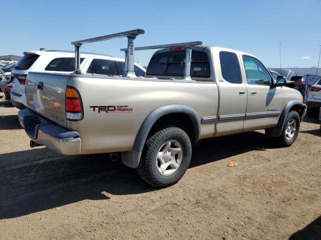 5TBBT441X2S330215 - 2002 TOYOTA TUNDRA ACCESS CAB ოქროსფერი ფოტო 3