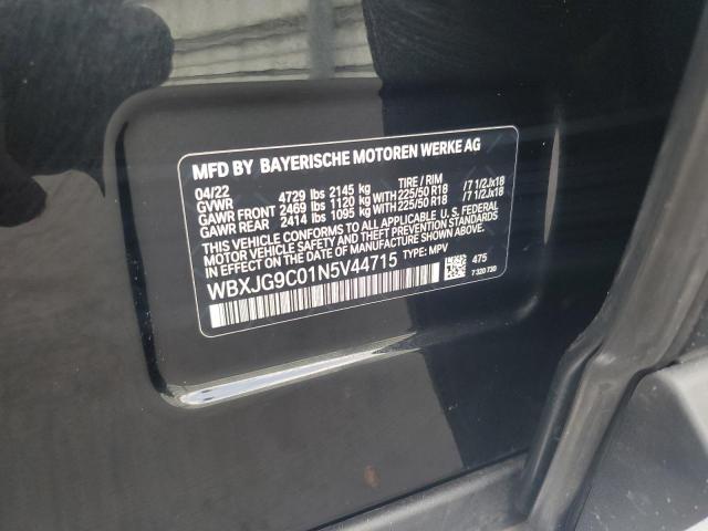 WBXJG9C01N5V44715 - 2022 BMW X1 XDRIVE28I BLACK photo 12