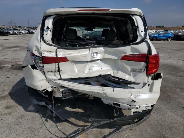 5FNYF6H08HB057486 - 2017 HONDA PILOT ELITE WHITE photo 6