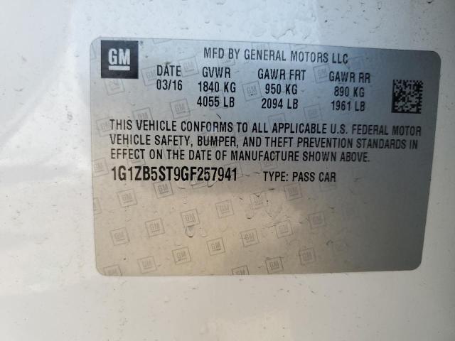 1G1ZB5ST9GF257941 - 2016 CHEVROLET MALIBU LS Ağ foto 12