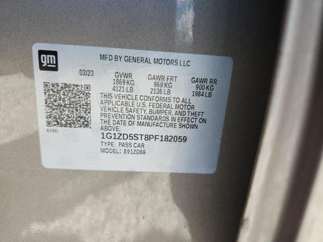 1G1ZD5ST8PF182059 - 2023 CHEVROLET MALIBU LT 金色 照片 12