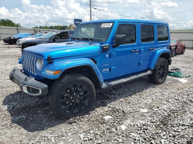 1C4JJXP69MW803266 - 2021 JEEP WRANGLER U SAHARA 4XE BLUE photo 1