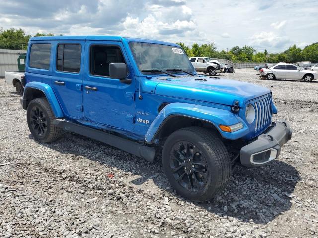 1C4JJXP69MW803266 - 2021 JEEP WRANGLER U SAHARA 4XE BLUE photo 4