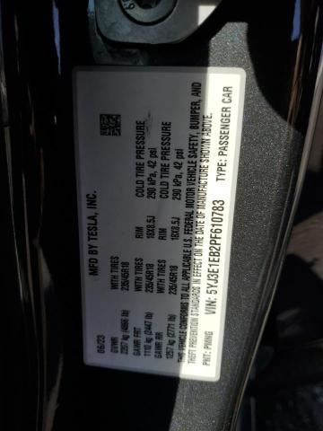 5YJ3E1EB2PF610783 - 2023 TESLA MODEL 3 GRAY photo 13