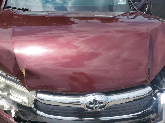 5TDJKRFH9FS119672 - 2015 TOYOTA HIGHLANDER XLE ბურგუნდია ფოტო 12