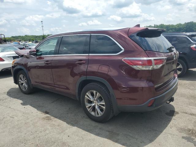 5TDJKRFH9FS119672 - 2015 TOYOTA HIGHLANDER XLE ბურგუნდია ფოტო 2