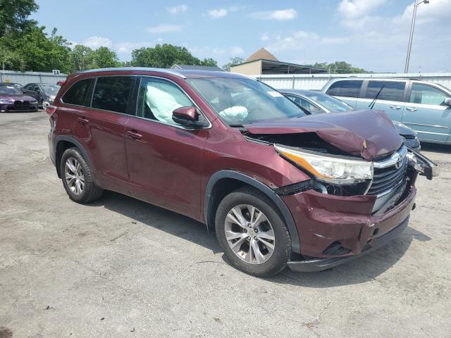 5TDJKRFH9FS119672 - 2015 TOYOTA HIGHLANDER XLE ბურგუნდია ფოტო 4